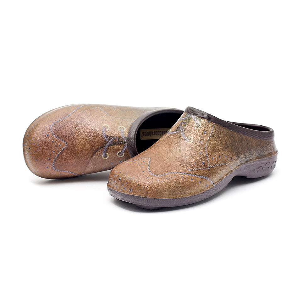 Men's British Brogue Chunky Tread Clogs