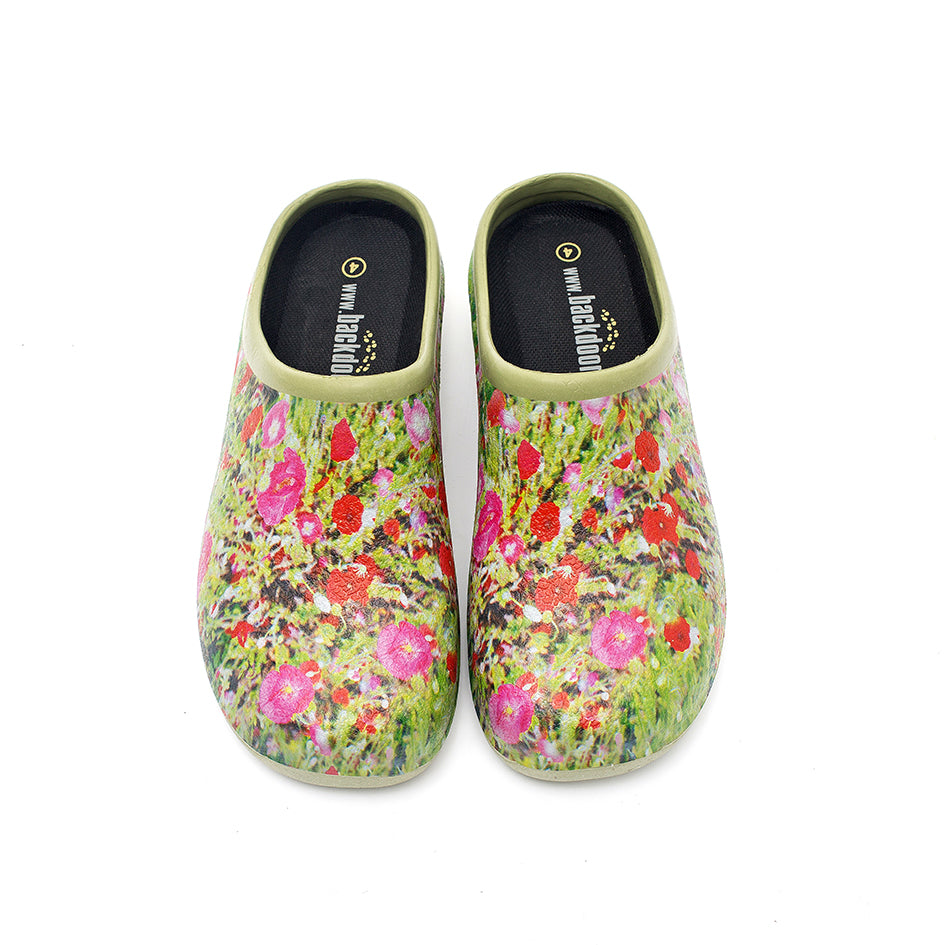Poppy Explosion Garden Clogs Backdoorshoes®