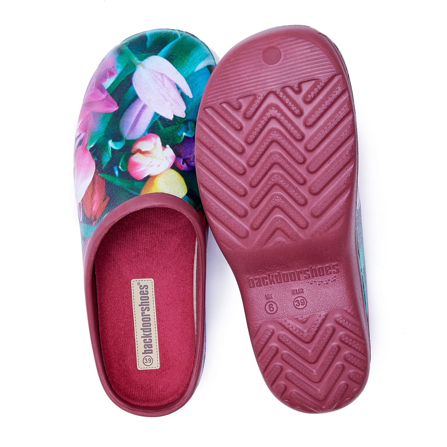 Tulip Red Sole Garden Clogs Backdoorshoes®