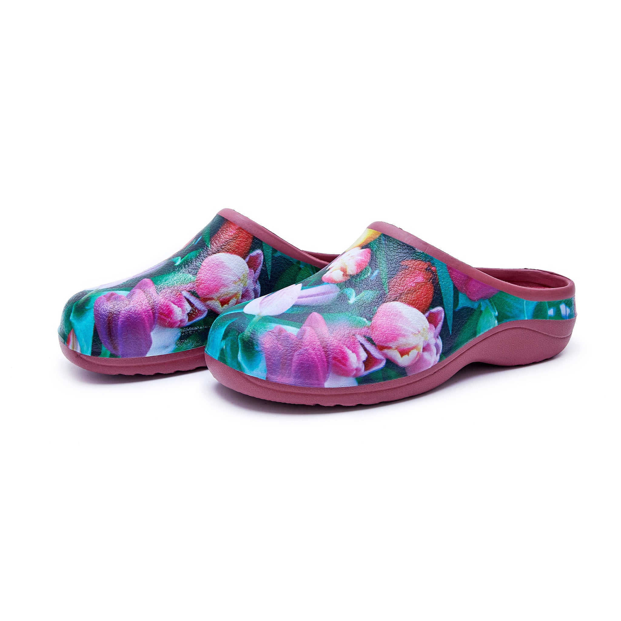 Tulip Red Sole Garden Clogs Backdoorshoes