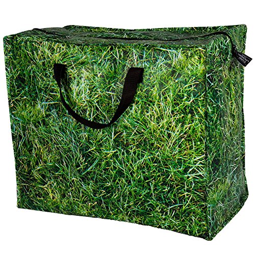 Grass Design Storage Bag Shopping Bag/Moving house/ duvet/bedding/ camping Large (Grass) 22x18x11.5